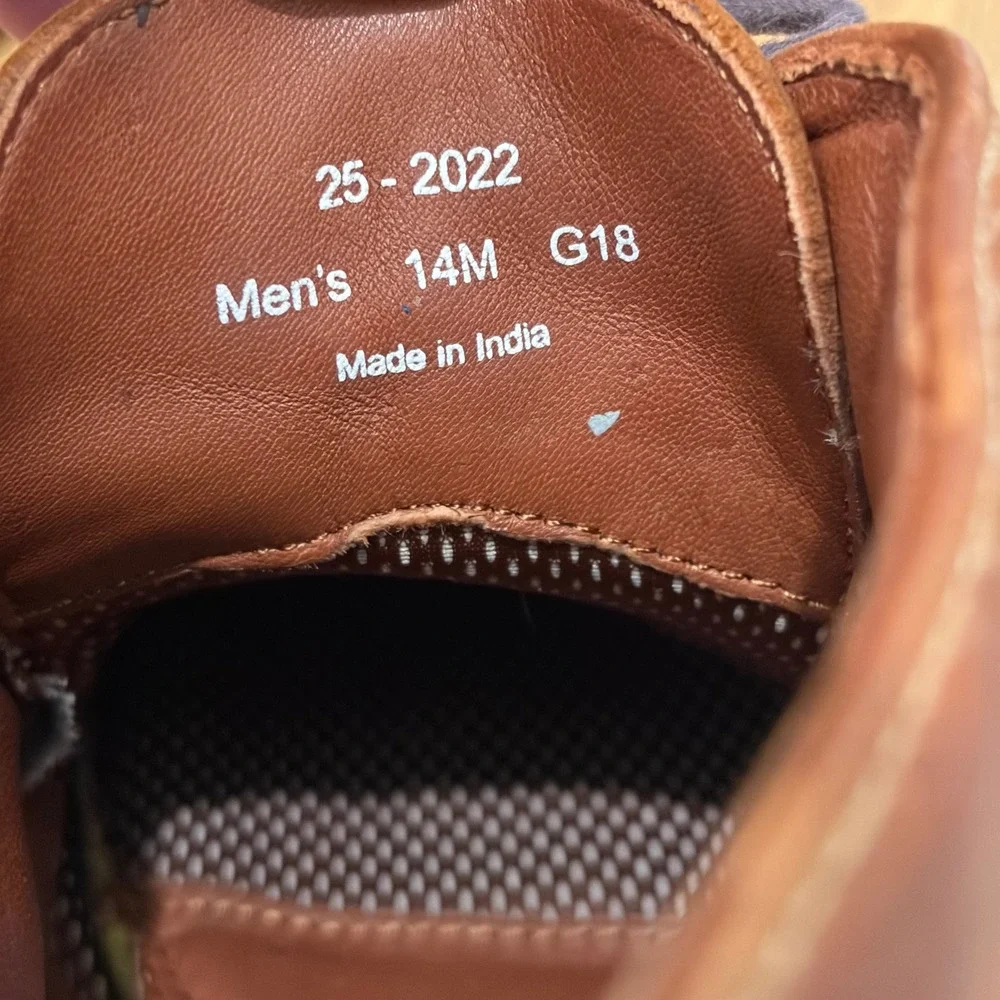 Johnston & Murphy Mens Tan Leather Chukka Boots Memory Foam 14M 25-2022